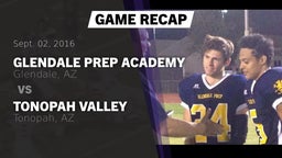 Recap: Glendale Prep Academy  vs. Tonopah Valley  2016