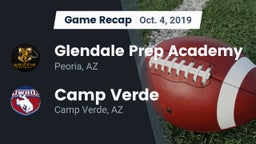 Recap: Glendale Prep Academy  vs. Camp Verde  2019