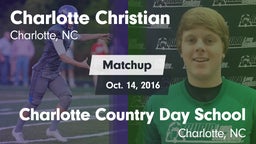 Matchup: Charlotte Christian vs. Charlotte Country Day School 2016