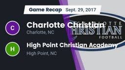 Recap: Charlotte Christian  vs. High Point Christian Academy  2017