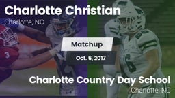 Matchup: Charlotte Christian vs. Charlotte Country Day School 2017