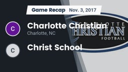 Recap: Charlotte Christian  vs. Christ School 2017