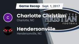 Recap: Charlotte Christian  vs. Hendersonville  2017