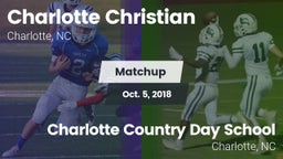 Matchup: Charlotte Christian vs. Charlotte Country Day School 2018