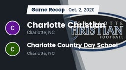 Recap: Charlotte Christian  vs. Charlotte Country Day School 2020