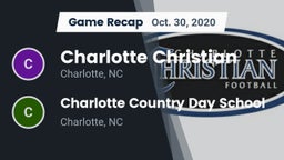 Recap: Charlotte Christian  vs. Charlotte Country Day School 2020