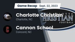 Recap: Charlotte Christian  vs. Cannon School 2023
