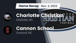 Recap: Charlotte Christian  vs. Cannon School 2023