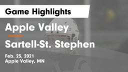 Apple Valley  vs Sartell-St. Stephen  Game Highlights - Feb. 23, 2021