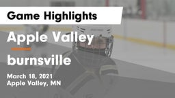 Apple Valley  vs burnsville Game Highlights - March 18, 2021