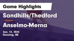 Sandhills/Thedford vs Anselmo-Merna  Game Highlights - Jan. 12, 2023