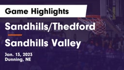 Sandhills/Thedford vs Sandhills Valley Game Highlights - Jan. 13, 2023