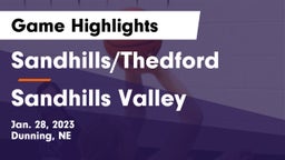Sandhills/Thedford vs Sandhills Valley Game Highlights - Jan. 28, 2023