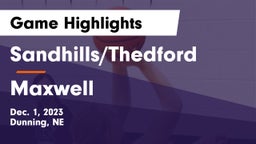 Sandhills/Thedford vs Maxwell  Game Highlights - Dec. 1, 2023