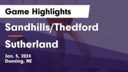 Sandhills/Thedford vs Sutherland  Game Highlights - Jan. 5, 2024
