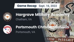 Recap: Hargrave Military Academy  vs. Portsmouth Christian Schools 2022