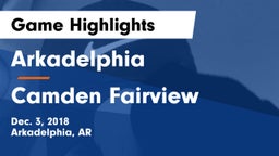 Arkadelphia  vs Camden Fairview  Game Highlights - Dec. 3, 2018