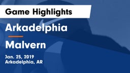 Arkadelphia  vs Malvern  Game Highlights - Jan. 25, 2019