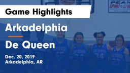 Arkadelphia  vs De Queen  Game Highlights - Dec. 20, 2019