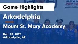 Arkadelphia  vs Mount St. Mary Academy Game Highlights - Dec. 28, 2019