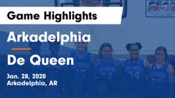 Arkadelphia  vs De Queen  Game Highlights - Jan. 28, 2020