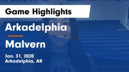 Arkadelphia  vs Malvern  Game Highlights - Jan. 31, 2020