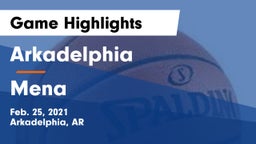 Arkadelphia  vs Mena  Game Highlights - Feb. 25, 2021