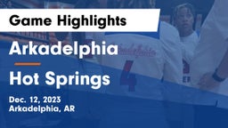 Arkadelphia  vs Hot Springs  Game Highlights - Dec. 12, 2023