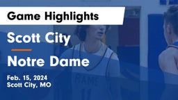 Scott City  vs Notre Dame  Game Highlights - Feb. 15, 2024