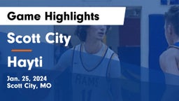 Scott City  vs Hayti  Game Highlights - Jan. 25, 2024