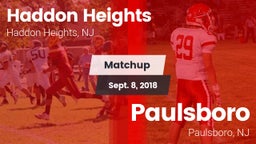 Matchup: Haddon Heights High vs. Paulsboro  2018