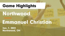 Northwood  vs Emmanuel Christian Game Highlights - Jan. 7, 2022