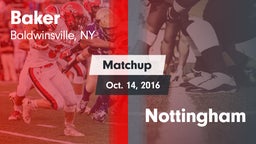 Matchup: Baker  vs. Nottingham 2016