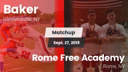Matchup: Baker  vs. Rome Free Academy  2019