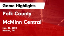 Polk County  vs McMinn Central  Game Highlights - Jan. 10, 2020