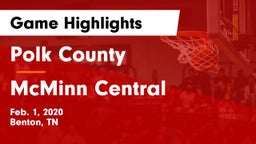 Polk County  vs McMinn Central  Game Highlights - Feb. 1, 2020