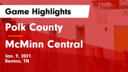 Polk County  vs McMinn Central  Game Highlights - Jan. 9, 2021