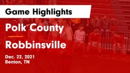 Polk County  vs Robbinsville  Game Highlights - Dec. 22, 2021