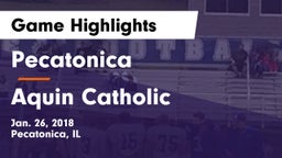 Pecatonica vs Aquin Catholic Game Highlights - Jan. 26, 2018