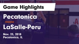 Pecatonica vs LaSalle-Peru  Game Highlights - Nov. 23, 2018
