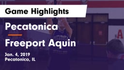 Pecatonica vs Freeport Aquin  Game Highlights - Jan. 4, 2019