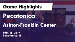 Pecatonica vs Ashton-Franklin Center  Game Highlights - Feb. 15, 2019