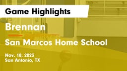Brennan  vs San Marcos Home School Game Highlights - Nov. 18, 2023