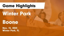 Winter Park  vs Boone  Game Highlights - Nov. 15, 2023
