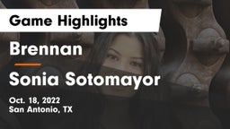 Brennan  vs Sonia Sotomayor  Game Highlights - Oct. 18, 2022