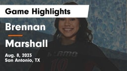 Brennan  vs Marshall  Game Highlights - Aug. 8, 2023