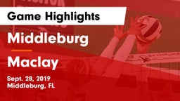 Middleburg  vs Maclay Game Highlights - Sept. 28, 2019