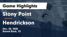 Stony Point  vs Hendrickson  Game Highlights - Dec. 30, 2020