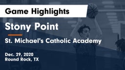 Stony Point  vs St. Michael's Catholic Academy Game Highlights - Dec. 29, 2020