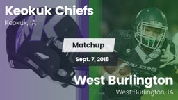 Matchup: Keokuk Chiefs vs. West Burlington  2018